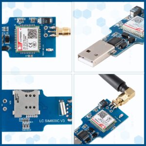 EC Buying SIM800C USB to GSM Module Quad-Band GSM/GPRS Wireless Module Integrated USB to Serial Chip GSM/GPRS 850/900/1800/1900MHz Support 2G/3G/4G Micro SIM Card/Bluetooth/SMS Data Transmission