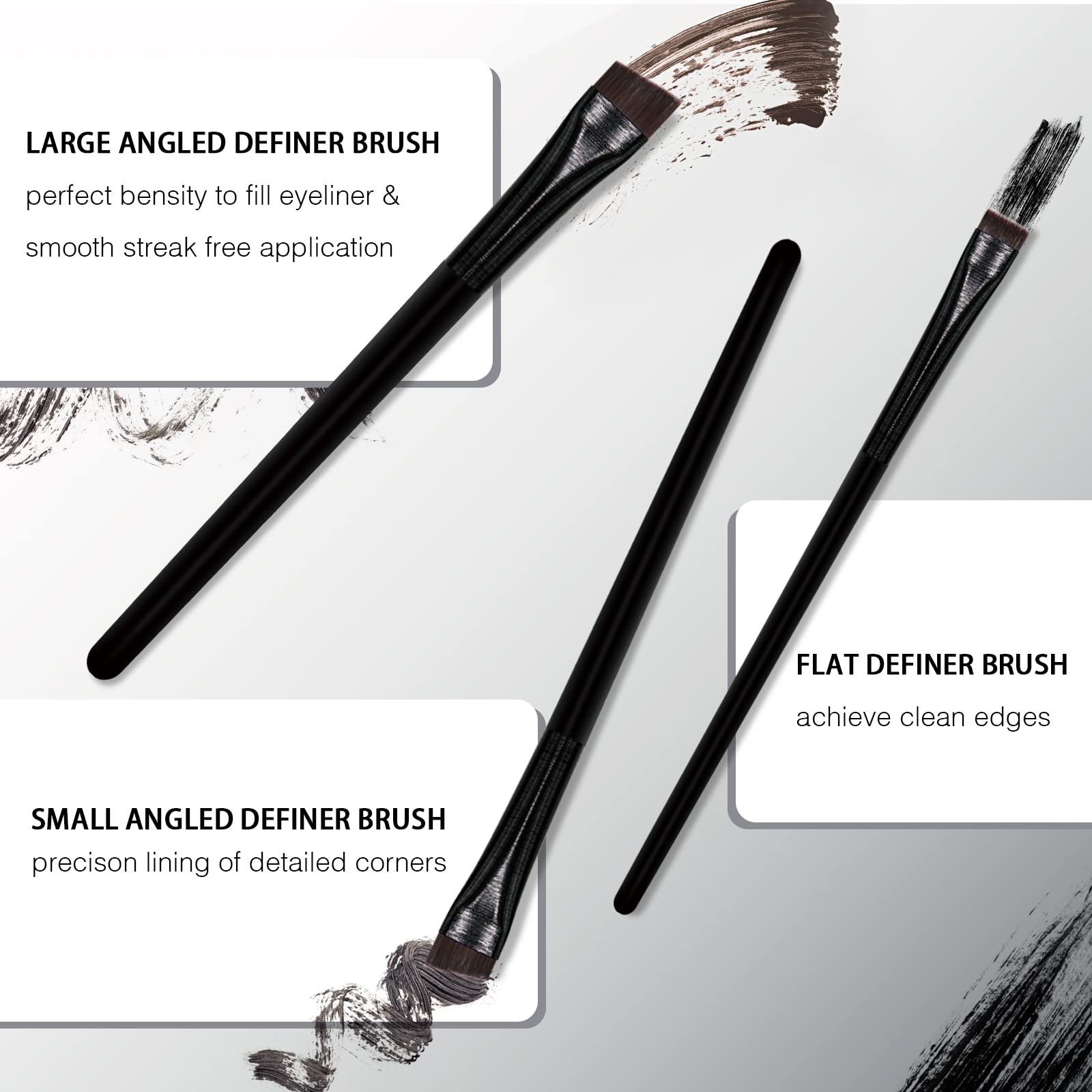 Eyeliner Brush Brow Tint Brushes Eyebrow Brushes Set Fine Angled Point Angled Slanted Tinting Brushes Ultra Thin Flat Makeup Brush Premium Eyebrow Brush Precision Gel Professional Soft Synthetic Hairs