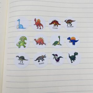 1000pcs Round Dinosaur Stickers for Kids Teacher Reward Stickers School Supplies Animal Incentive Roll Sticker Potty Training Stickers for School Classroom Home