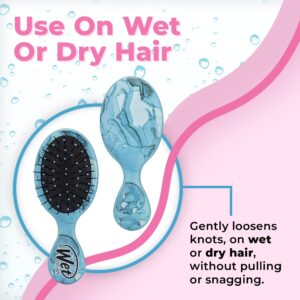 Wet Brush Squirt Detangler Hair Brushes, Artic Blue - Mini Detangling Comb with Ultra-Soft IntelliFlex Bristles Glide Through Tangles with Ease - Pain-Free Hair Accessories for All Hair Types