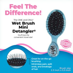 Wet Brush Squirt Detangler Hair Brushes, Artic Blue - Mini Detangling Comb with Ultra-Soft IntelliFlex Bristles Glide Through Tangles with Ease - Pain-Free Hair Accessories for All Hair Types