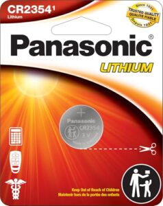 panasonic cr2354 3.0 volt long lasting lithium coin cell batteries in child resistant, standards based packaging, 1-battery pack