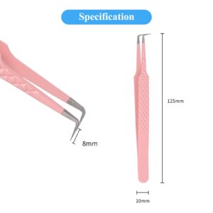 Lash Tweezers Lash Tweezers for Eyelash Extensions High Precision Stainless Steel Eyelash Extension Tweezer Professional Japanese Stainless Steel Eyelash Tweezers Supply Tool by GEMERRY