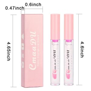 evpct 2Pcs Clear Color Changing PH Tinted Lip Gloss Sets for Women, Pink Mood Lip Oil Gloss Balm Tint Stain Glaze Pack Hydrating 0.11 fl.oz *2