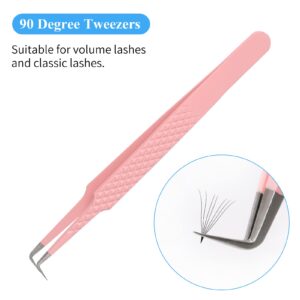 Lash Tweezers Lash Tweezers for Eyelash Extensions High Precision Stainless Steel Eyelash Extension Tweezer Professional Japanese Stainless Steel Eyelash Tweezers Supply Tool by GEMERRY