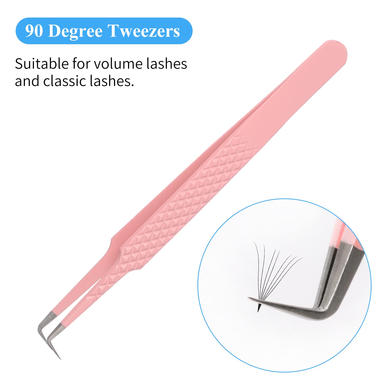 Lash Tweezers Lash Tweezers for Eyelash Extensions High Precision Stainless Steel Eyelash Extension Tweezer Professional Japanese Stainless Steel Eyelash Tweezers Supply Tool by GEMERRY