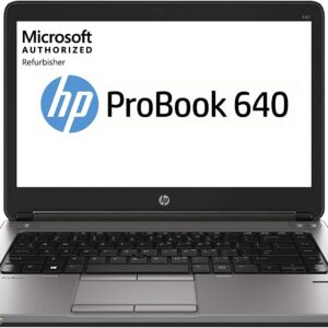 HP ProBook 640 G1 14"" Laptop, Intel Core i5, 8GB RAM, 128GB SSD, Win10 Home, Black (Renewed)