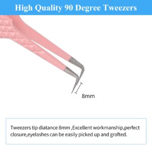 Lash Tweezers Lash Tweezers for Eyelash Extensions High Precision Stainless Steel Eyelash Extension Tweezer Professional Japanese Stainless Steel Eyelash Tweezers Supply Tool by GEMERRY