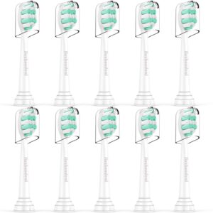 jiuzhoudeal toothbrush replacement heads for philips sonicare c2 plaque control protectiveclean 4100 5100 6100 electric toothbrush heads, 10-pack