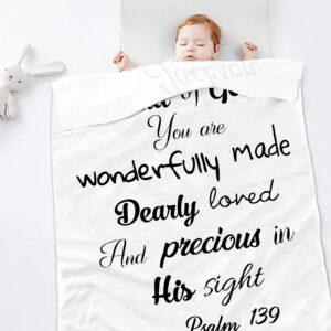 Personalized Cotton Swaddle Baby Blankets with Name – ‘Child of God’ Quote Blanket for Baptism, Christening, Godson, Goddaughter, Boy or Girl, Baby Shower – Super Soft, Breathable