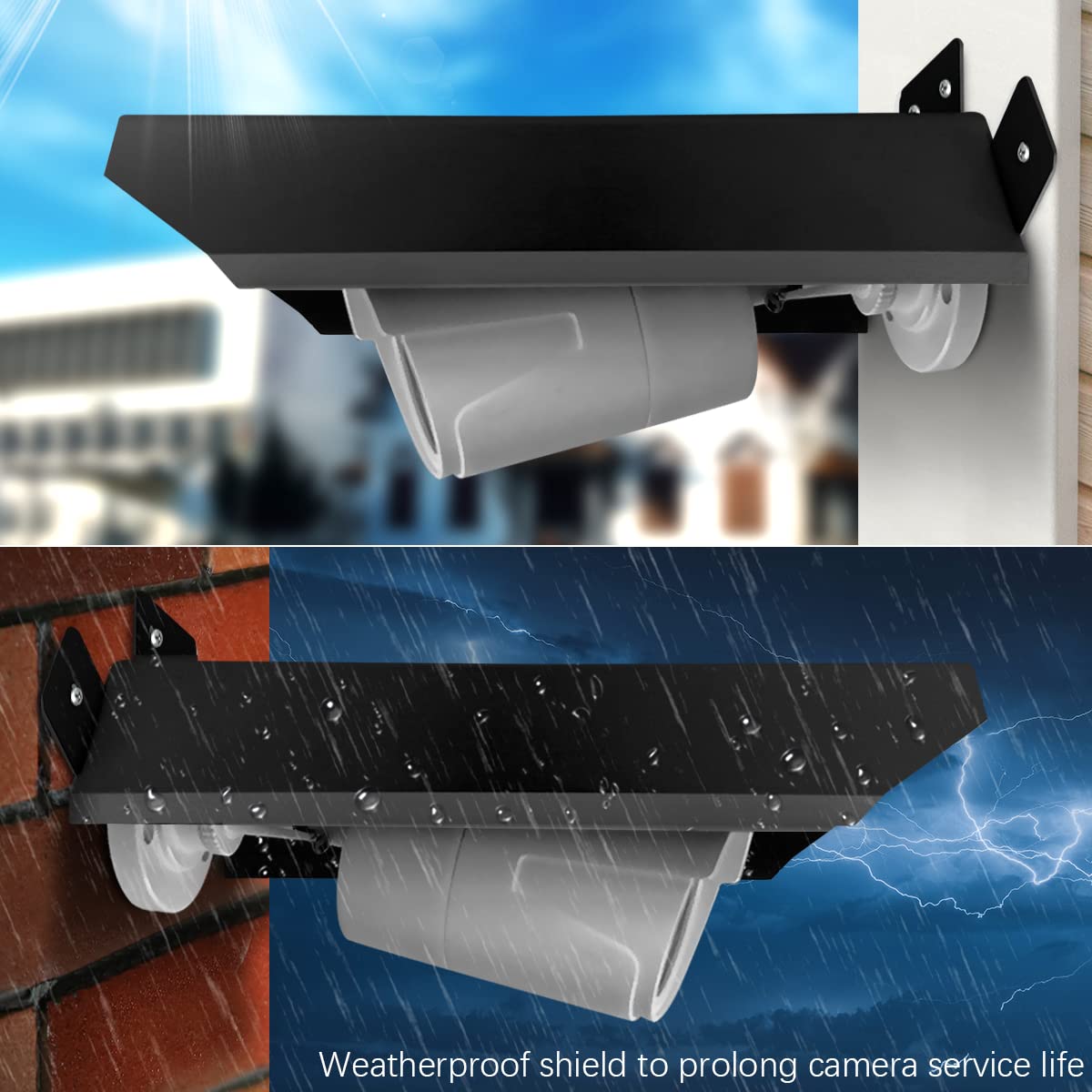 Universal Security Camera Sun Rain Cover Shield for Surveillance Camera Protective Roof for Dome/Bullet Outdoor Camera