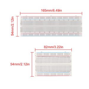 Breadboard Jumper Wires Kit 4pcs 400 & 830 Point Solderless Breadboards and 65pcs M/M Flexible Bread Board Jumper Wire and 140pcs 2-125 mm U-Shape JumperWires for Arduino and Raspberry Pi