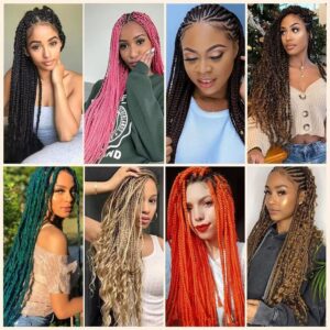 Ginger Braiding Hair Pre Stretched 26 Inches Copper EZ Braiding Hair Yaki Texture 6 Packs/Lot Braids Hot Water Setting Professional Synthetic Braiding Hair for Box Crochet Hair Extensions (#350)