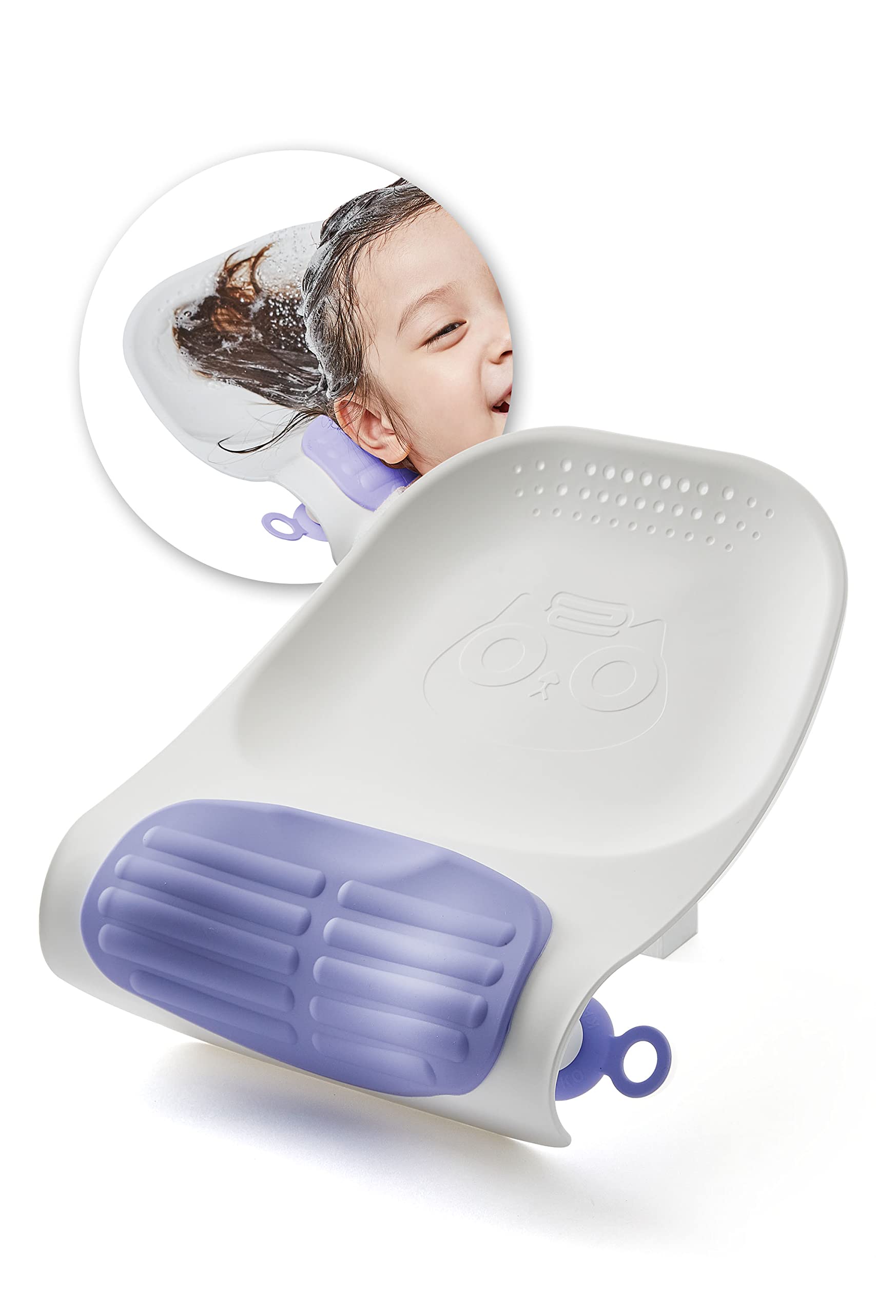 Toyture Shampoo Bowl for Kids, Baby, Adults | Portable Hair Washing Basin | Shampoo Bowl Neck Rest | Tear Free Shampoo for Kids | Hair Washing Sink for Children (Violet)