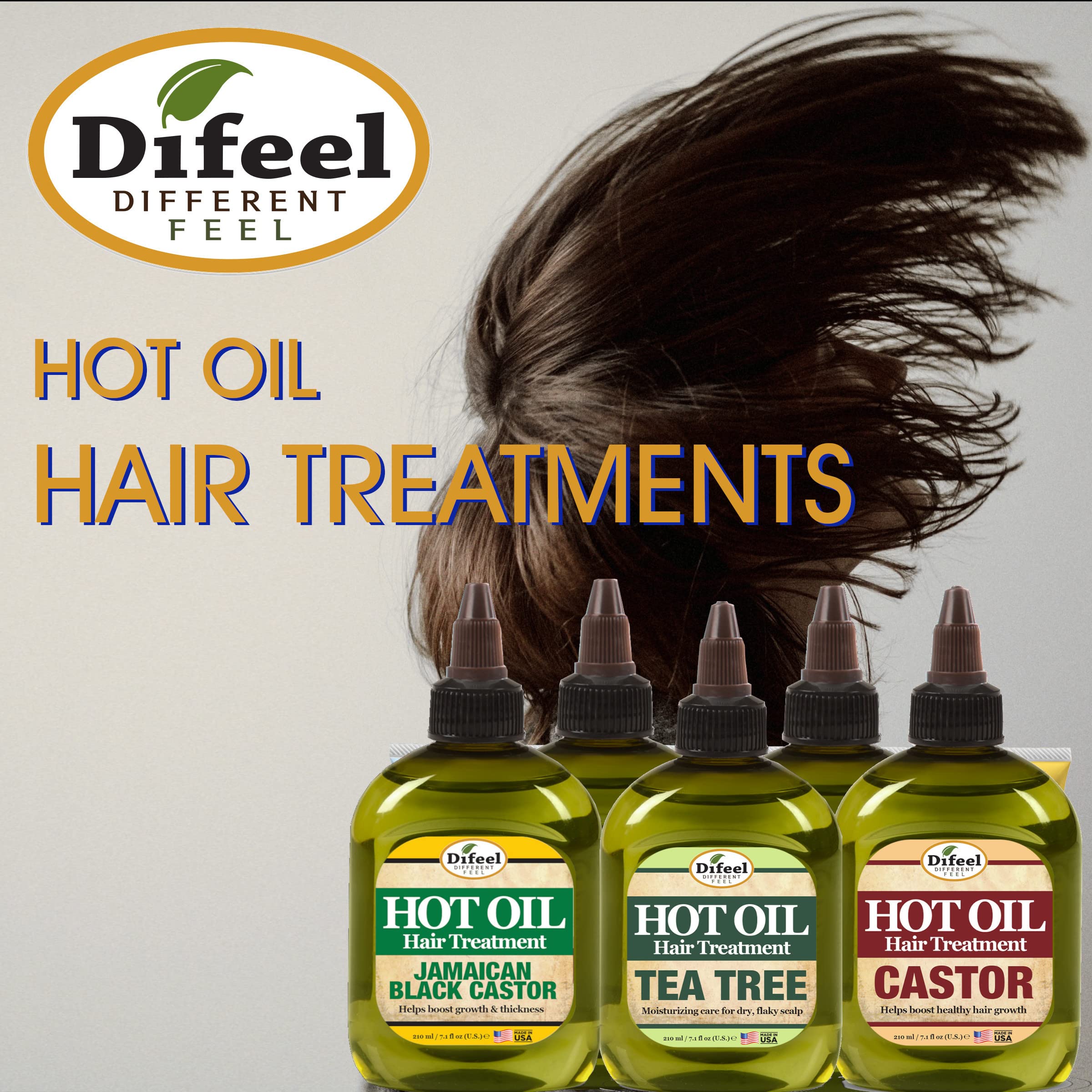 Difeel Jamaican Black Castor Hot Oil Treatment 7.1 oz. - Deep Conditioning Treatment made with Natural Castor oil for Hair Growth