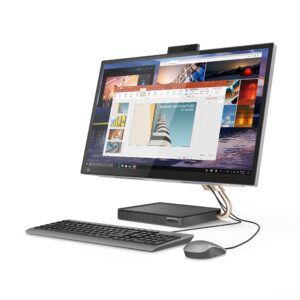 Lenovo IdeaCentre AIO 5i All-in-One Computer, 27" QHD Touch Display, Intel Core i7-10700T, 16GB RAM, 1TB HDD, 512GB SSD, Windows 11 (Renewed)