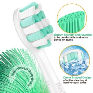 Jiuzhoudeal Toothbrush Replacement Heads for Philips Sonicare C2 Plaque Control ProtectiveClean 4100 5100 6100 Electric Toothbrush Heads, 10-Pack