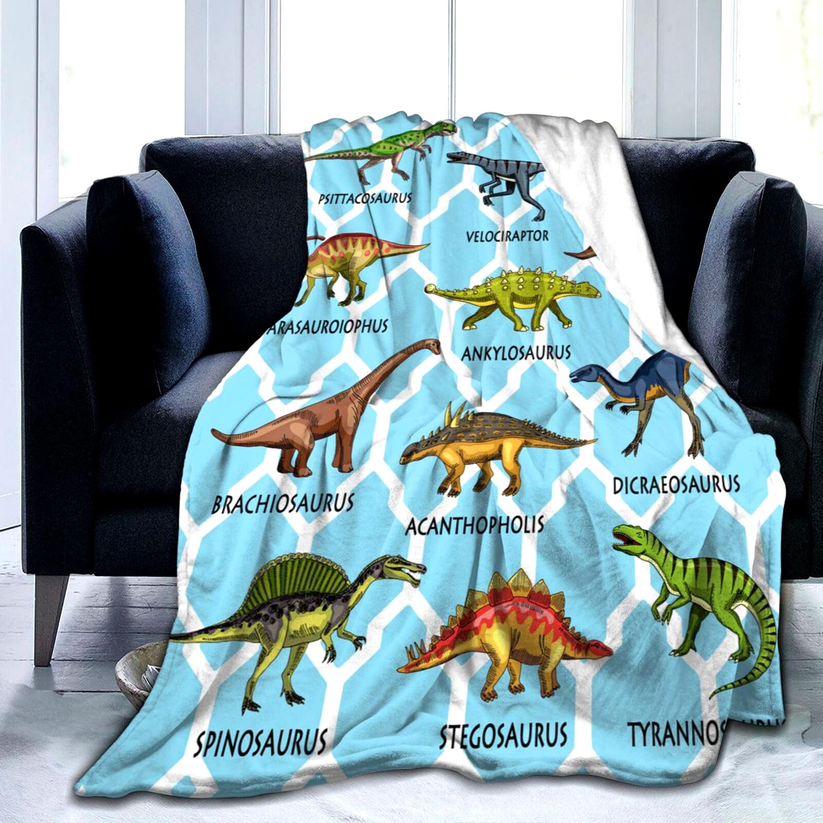 Gissy Studio Dinosaur Blanket for Boys Girls Kids Toddler Flannel Throw Blanket Baby Dinosaurs Gifts for Children Sofa Bedroom Living Room 60"x50"