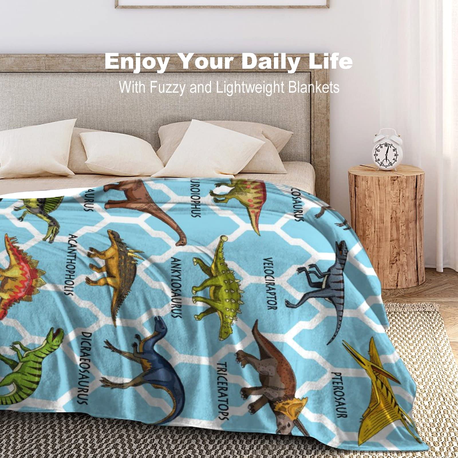 Gissy Studio Dinosaur Blanket for Boys Girls Kids Toddler Flannel Throw Blanket Baby Dinosaurs Gifts for Children Sofa Bedroom Living Room 60"x50"