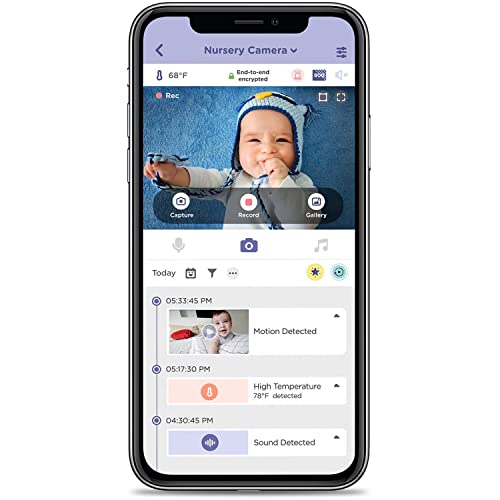 Hubble Connected Nursery Pal Glow Smart Connected, Wi-Fi Enabled Baby Monitor, View from Compatible Smartphone