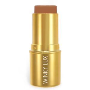 winky lux bronze age bronzer stick - golden touch, cream bronzer and contour stick, hydrating makeup stick for flawless, smooth skin, vitamin e and meadowfoam seed oil face makeup, easy to use bronzer