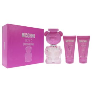 Moschino Moschino Toy 2 Bubble Gum 1.7oz EDT Spray, 1.7oz Body Lotion, 1.7oz Bath and Shower Gel Women 3 Pc Gift Set