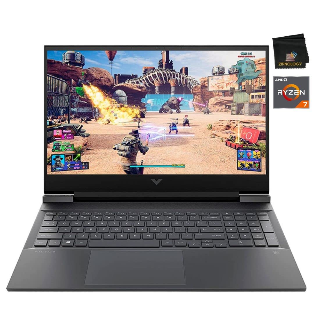 HP Victus 16.1'' Gaming Laptop FHD 144Hz Display AMD Ryzen 7 6800H, 32GB DDR4 RAM 1TB SSD, GeForce RTX 3050 Ti,SD Card Reader, HDMI, Backlit Keyboard, Wi-Fi 6, Windows 11+ Zipnology Cloth