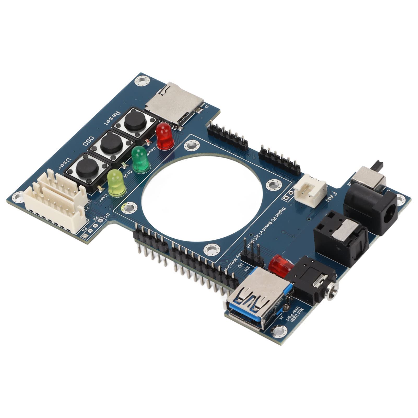 for Mister FPGA Digital IO Board V1.2, for TOSLink 3.5mm Jack Expansion Board for Terasic DE10 Nano SoC Accessories, with 3 Status Indicators