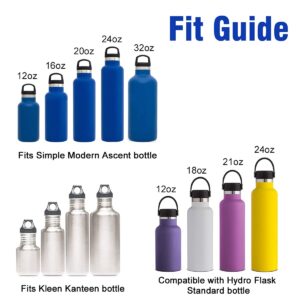 Morla Standard Size Seal Cap for Hydro Flask Standard Bottle and Simple Modern Ascent Bottle.(Seal Cap,Black)