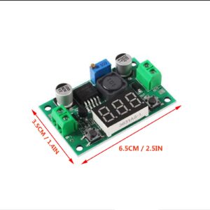 DIANN 2pcs LM2596 Adjustable DC-DC Step Down Buck Power Convert Module with LED Voltmeter Display 4.0-40V to 1.5-35V