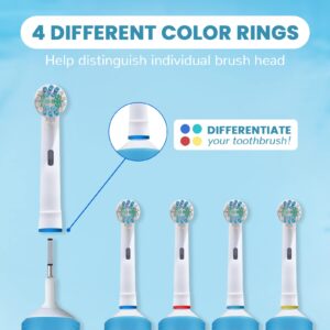 GENKENT 16 Pcs Replacement Toothbrush Heads Compatible with Oral B Braun, Electric Toothbrush Brush Heads Refills for Oral-B Action Pro 500/750/1000/1500/3000/3757/5000/7000/7500/8000