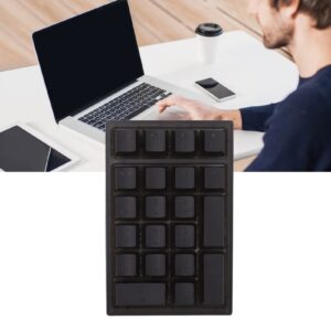 Sanpyl Number Pads, 21 Key Mechanical Numeric Keypad RGB Backlit Ergonomic Small Numeric Keyboard for Laptop Computer(Black)