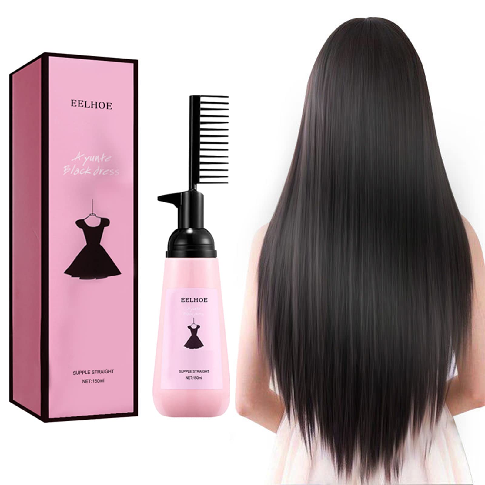 3-Second Treatment for Smooth, Nourishing Hair - (150ml) 2023 New Straightening Cream with Comb, Effective in Just 3 Seconds for Dry Hair