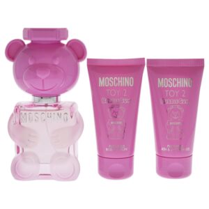 Moschino Moschino Toy 2 Bubble Gum 1.7oz EDT Spray, 1.7oz Body Lotion, 1.7oz Bath and Shower Gel Women 3 Pc Gift Set