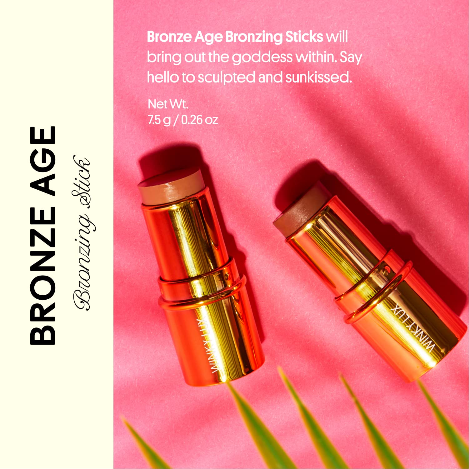 Winky Lux Bronze Age Bronzer Stick - Golden Touch, Cream Bronzer and Contour Stick, Hydrating Makeup Stick for Flawless, Smooth Skin, Vitamin E and Meadowfoam Seed Oil Face Makeup, Easy to Use Bronzer