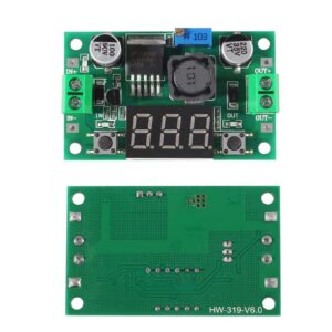 DIANN 2pcs LM2596 Adjustable DC-DC Step Down Buck Power Convert Module with LED Voltmeter Display 4.0-40V to 1.5-35V