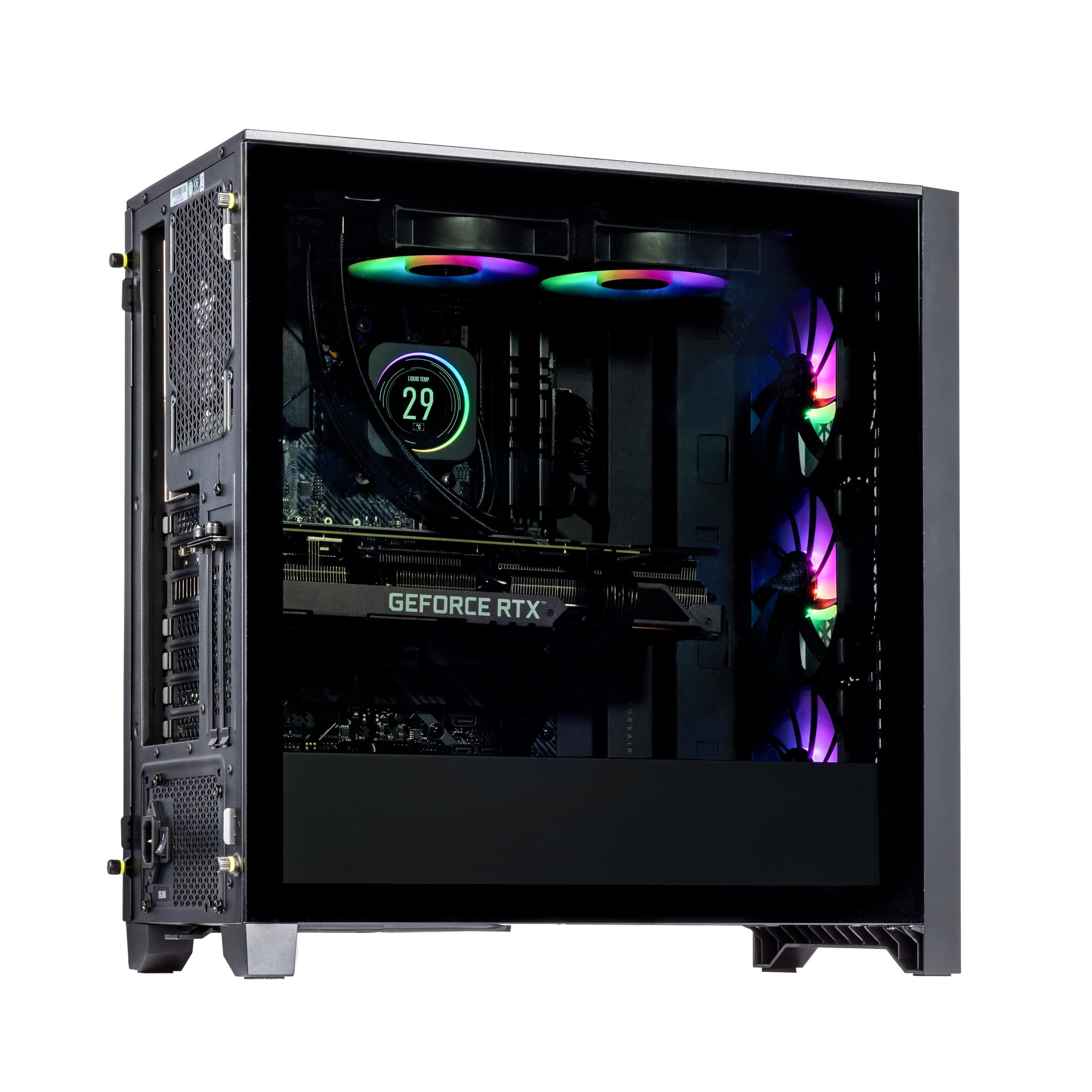 Velztorm Tentorix Custom PC Gaming Tower (240 mm AIO, AMD Ryzen 7 5800X3D 8-Core, GeForce RTX 3070 8GB, 32GB DDR4, 2TB PCIe SSD + 2TB HDD (3.5), AC WiFi, RGB Fans, 750W PSU, BT, Win 11P) VELZ0057