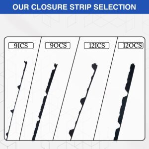 Duco 12 Inch Inside Profile (20 Pack) R Panel Foam Closure Strips for Metal Roofing Panels - 3 Feet Long, Black Rib Corrugated Metal Roof Foam Closure Strips