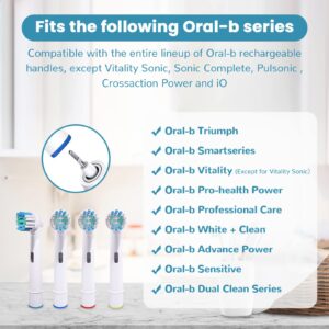 GENKENT 16 Pcs Replacement Toothbrush Heads Compatible with Oral B Braun, Electric Toothbrush Brush Heads Refills for Oral-B Action Pro 500/750/1000/1500/3000/3757/5000/7000/7500/8000