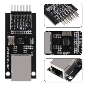 DWEII 2PCS LAN8720 Ethernet Board High Performance 10 100 Ethernet Physical Layer Transceiver (Phy) Module Kit Embedded Web 3.3V Server for Arduino