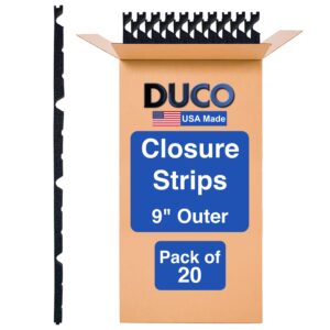 duco 9in classic rib profile foam closure strips for metal roofing panels - 3 ft long outside roof closure strips (20 pcs)