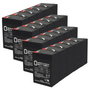 mighty max battery 6v 4.5ah replacement battery for powersonic psh-655f1-fr - 20 pack