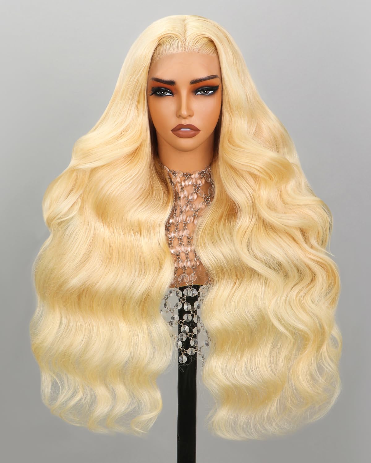 Arabella 613 Lace Front Wig Human Hair 13x4 Blonde Lace Front Wigs Human Hair 210% Density Body Wave 613 Frontal Wig Pre Plucked With Baby Hair (20inch, 613 13X4 body wave wig)