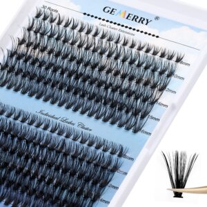 lash clusters eyelash clusters 280 pcs cluster eyelash extensions soft&natural individual lashes mink cluster lashes diy at home lash extension clusters by gemerry(30d/40d-d, 8-16mm)