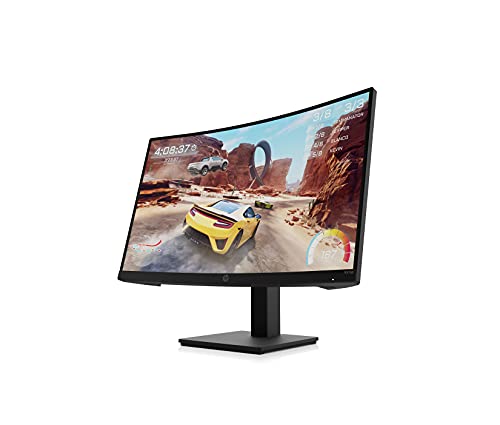 HP 27-inch Curved 165Hz QHD Gaming Monitor, Eyesafe (X27qc, Black) (Renewed)