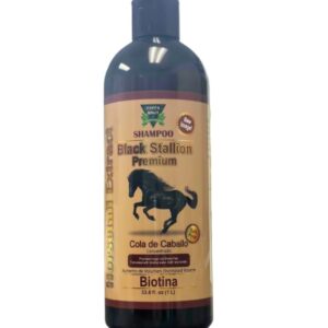 Black Stallion Premium Horsetail Shampoo * New & Improved Formula *Black Stallion Premium Horsetail Shampoo1Lt 50% biotine Shampoo COLA DE CABALLO 1Lt