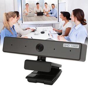 Webcam, Auto Electronic Gain Electronic Shutter High Sensitivity USB Webcam with Dual Microphone for Desktop Meetings