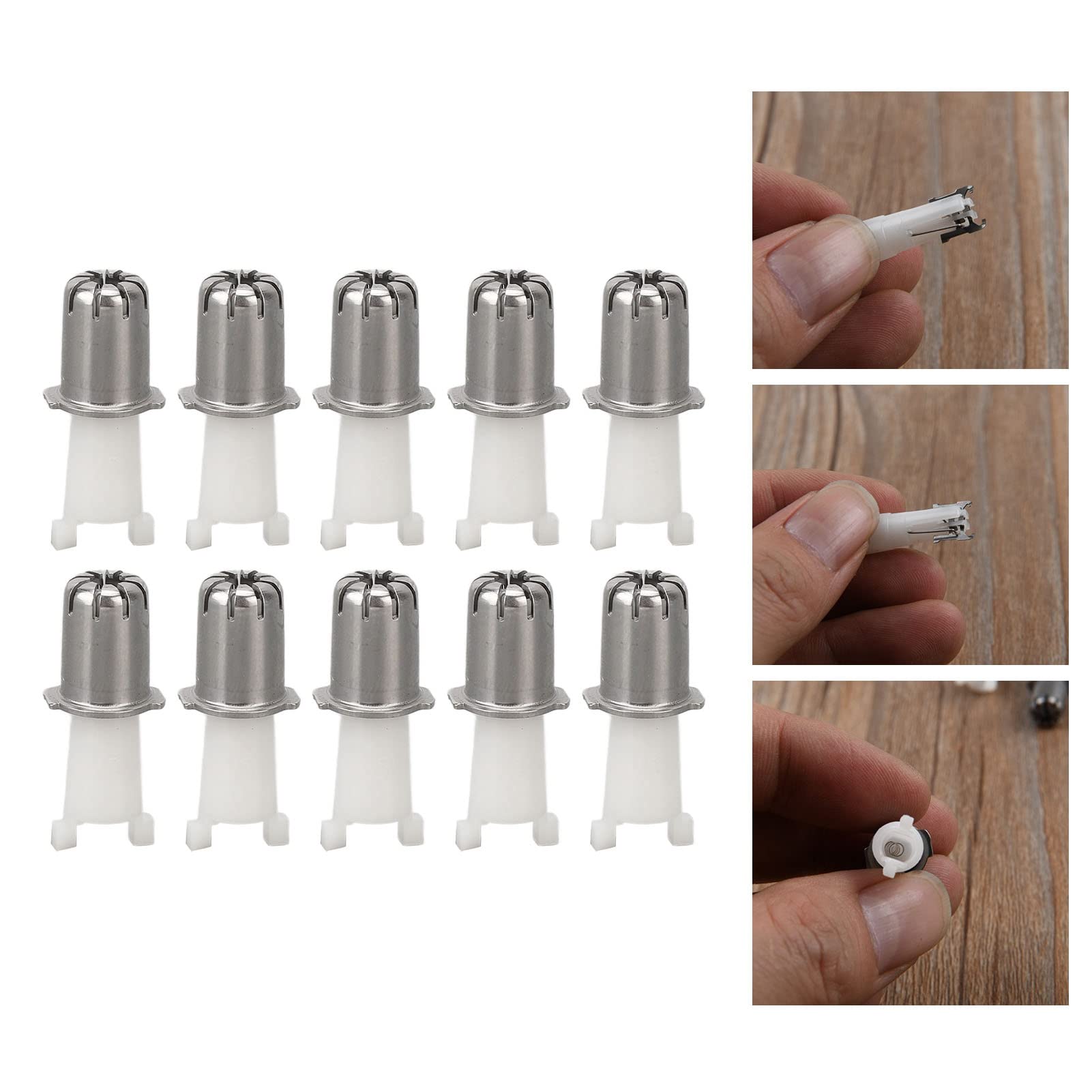 10pcs Nose Hair Trimmer Head, Universal Replacement Nose Hair Clipper Blade Heads for Accurate Shaving Practical Accessories for Trimming Nose Hairs