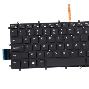 TLBTEK Backlight Keyboard Replacement Compatible with Dell Inspiron 13-5000 13-5368 P69G 13-5378 13-5370 13-7000 13-7368 13-7370 13-7373 13-7375 13-7378 13-7380 14-3480 14-3481 14-7000 Series Laptop