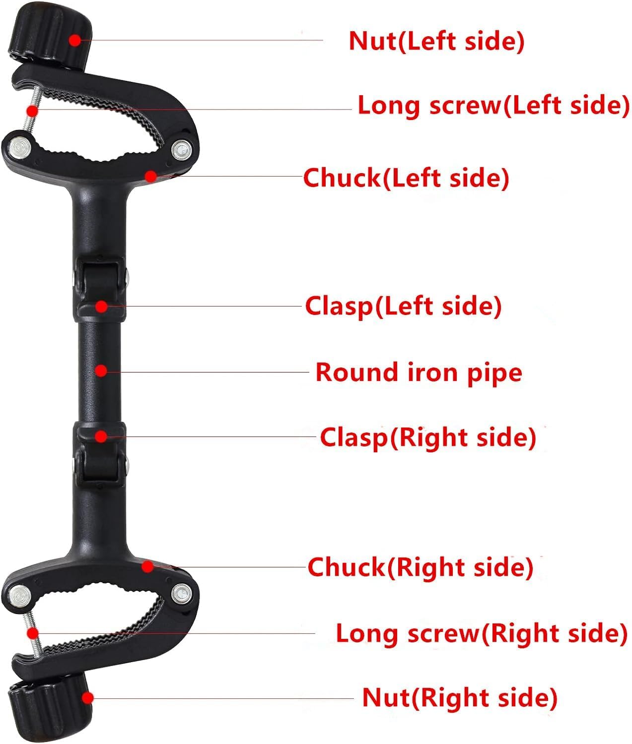 3 Pcs Twin Stroller Connector Side by Side, Universal Stable Baby Stroller Pushchair Connectors, Detachable Adjustable 2 in1 Twin Dual Stroller Connector for Two Strollers Connection ﻿